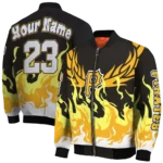 custom pittsburgh pirates winged blaze black white bomber jacket best selling