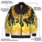 custom pittsburgh pirates winged blaze black white bomber jacket best selling