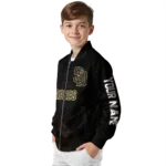 custom san diego padres hexagon mesh brown black bomber jacket best selling
