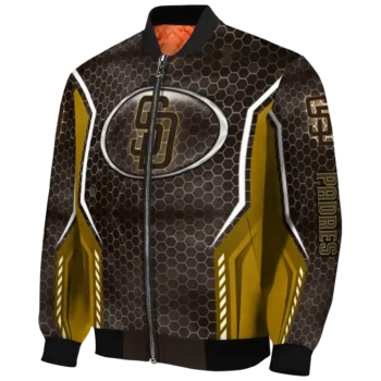 custom san diego padres power plate brown bomber jacket best selling