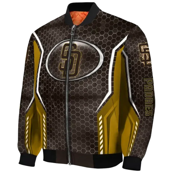 custom san diego padres power plate brown bomber jacket best selling