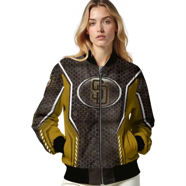 custom san diego padres power plate brown bomber jacket latest model