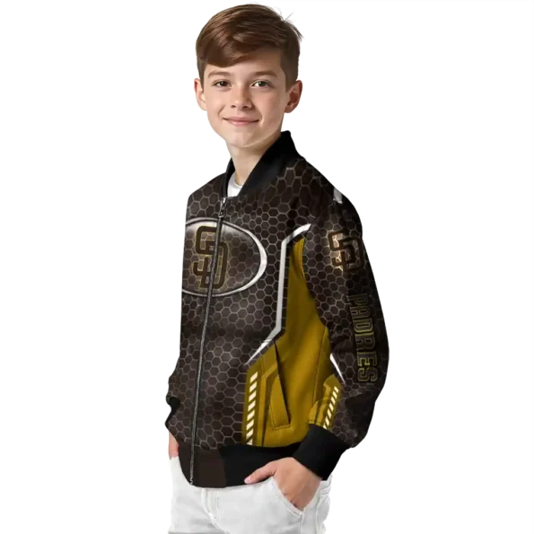 custom san diego padres power plate brown bomber jacket trendy