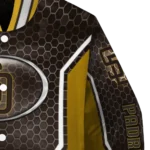 custom san diego padres power plate brown varsity jacket best selling