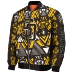 custom san diego padres pyramid shapes brown bomber jacket best selling