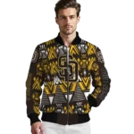custom san diego padres pyramid shapes brown bomber jacket best selling