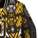 custom san diego padres pyramid shapes brown varsity jacket best selling
