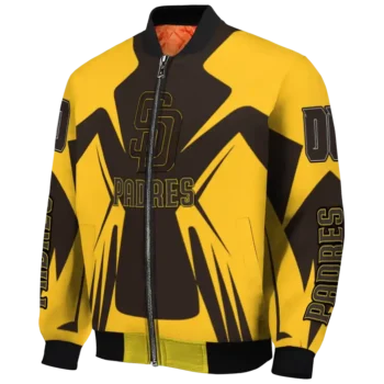 custom san diego padres spider mark brown gold crocs bomber jacket best selling