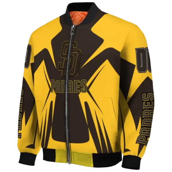 custom san diego padres spider mark brown gold crocs bomber jacket best selling