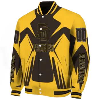 custom san diego padres spider mark brown gold crocs varsity jacket best selling