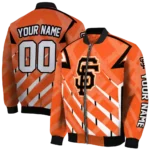 custom san francisco giants chevron angles orange bomber jacket best selling