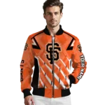 custom san francisco giants chevron angles orange bomber jacket best selling