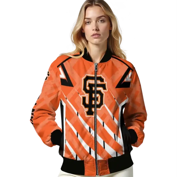 custom san francisco giants chevron angles orange bomber jacket latest model