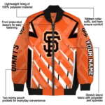 custom san francisco giants chevron angles orange bomber jacket best selling