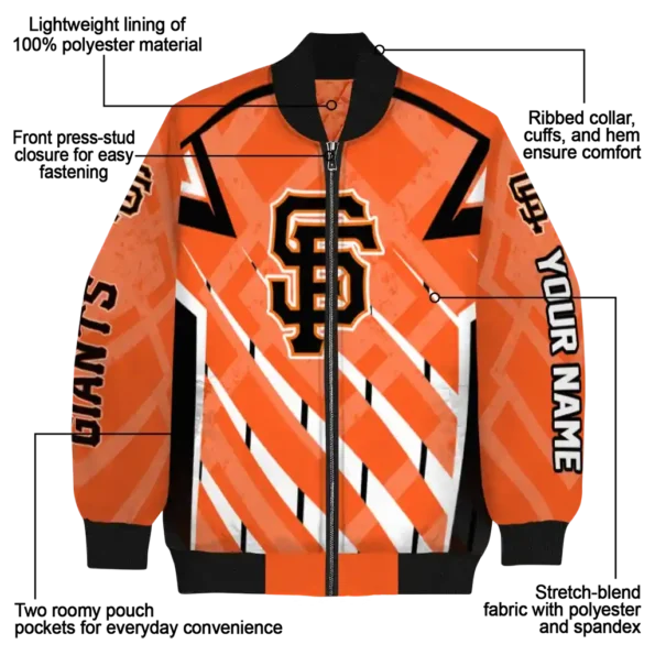 custom san francisco giants chevron angles orange bomber jacket new arrival