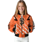 custom san francisco giants chevron angles orange bomber jacket best selling