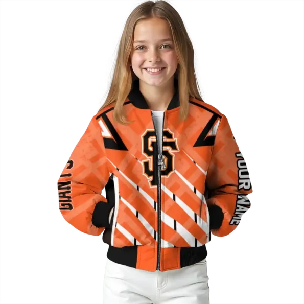 custom san francisco giants chevron angles orange bomber jacket top rated