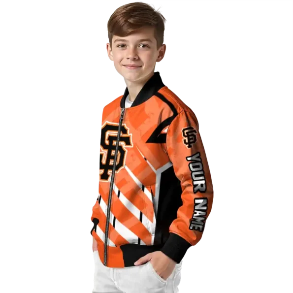 custom san francisco giants chevron angles orange bomber jacket trendy