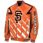 custom san francisco giants chevron angles orange varsity jacket best selling