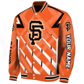 custom san francisco giants chevron angles orange varsity jacket best selling