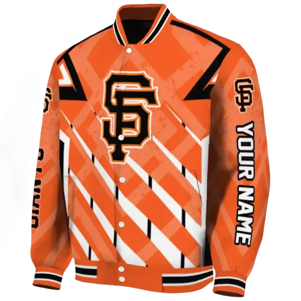 custom san francisco giants chevron angles orange varsity jacket best selling