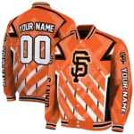 custom san francisco giants chevron angles orange varsity jacket best selling