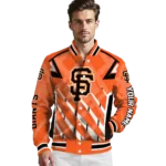 custom san francisco giants chevron angles orange varsity jacket best selling