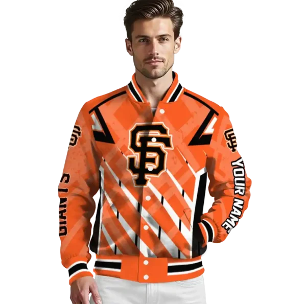 custom san francisco giants chevron angles orange varsity jacket high quality