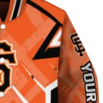 custom san francisco giants chevron angles orange varsity jacket best selling
