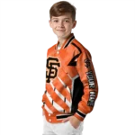 custom san francisco giants chevron angles orange varsity jacket best selling