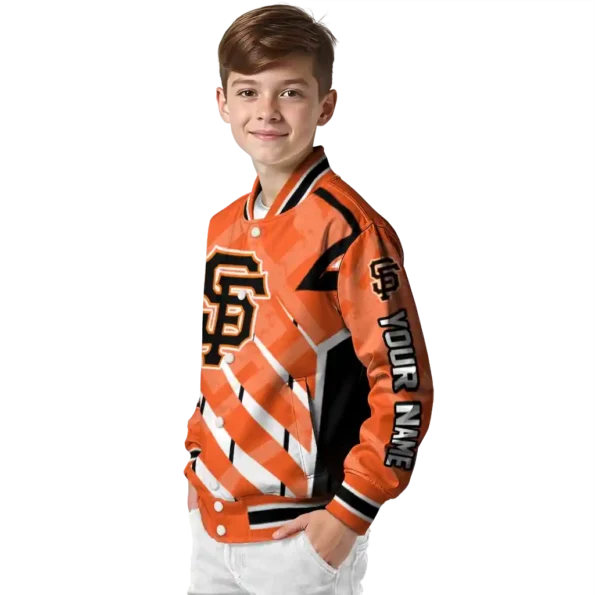 custom san francisco giants chevron angles orange varsity jacket trendy