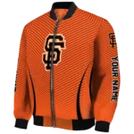 custom san francisco giants chevron arrow orange bomber jacket best selling