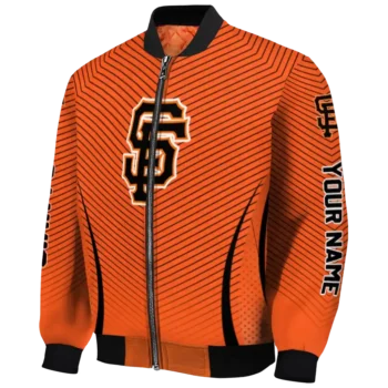 custom san francisco giants chevron arrow orange bomber jacket best selling