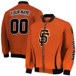 custom san francisco giants chevron arrow orange bomber jacket best selling