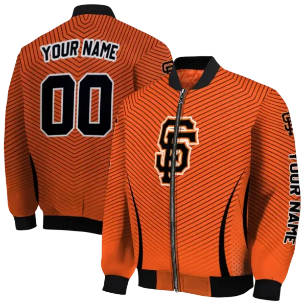 custom san francisco giants chevron arrow orange bomber jacket fashion forward