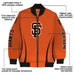custom san francisco giants chevron arrow orange bomber jacket best selling