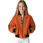custom san francisco giants chevron arrow orange bomber jacket best selling