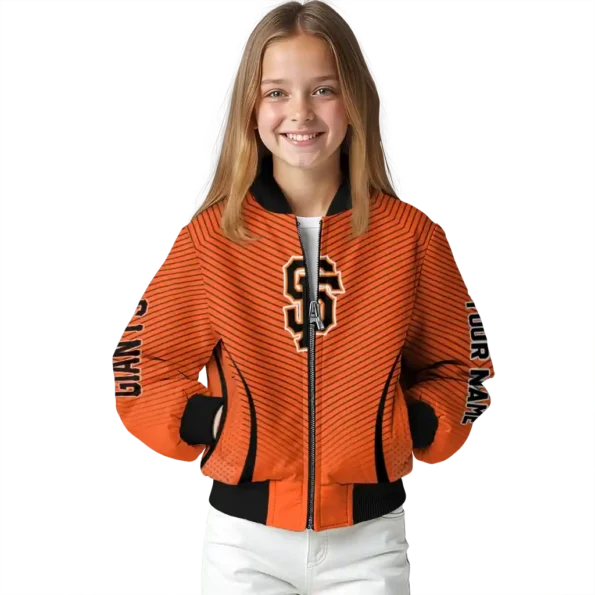 custom san francisco giants chevron arrow orange bomber jacket top rated