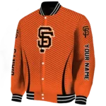 custom san francisco giants chevron arrow orange varsity jacket best selling