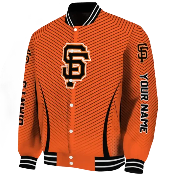 custom san francisco giants chevron arrow orange varsity jacket best selling