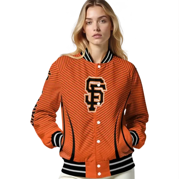 custom san francisco giants chevron arrow orange varsity jacket latest model