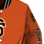custom san francisco giants chevron arrow orange varsity jacket best selling