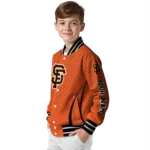 custom san francisco giants chevron arrow orange varsity jacket best selling