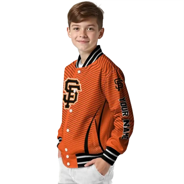 custom san francisco giants chevron arrow orange varsity jacket trendy