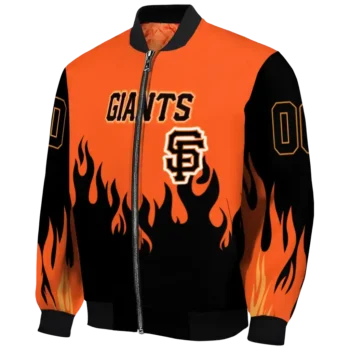 custom san francisco giants flame border orange black bomber jacket best selling