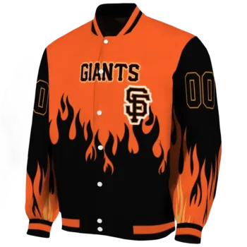 custom san francisco giants flame border orange black varsity jacket best selling