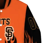 custom san francisco giants flame border orange black varsity jacket best selling