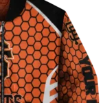 custom san francisco giants hexagon grid orange bomber jacket best selling