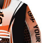 custom san francisco giants mesh effect orange black varsity jacket best selling