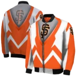 custom san francisco giants v stripes orange white bomber jacket best selling